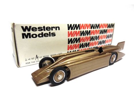 [WHITE METAL]. A 1/43 SCALE WESTERN MODELS NO.WMS15, 1929 GOLDEN ARROW  gold, mint, boxed.