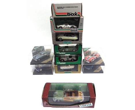 ELEVEN 1/43 SCALE DIECAST MODEL VEHICLES  by Vitesse (7), Top Model (2) and Box (2), each mint or near mint and boxed. 