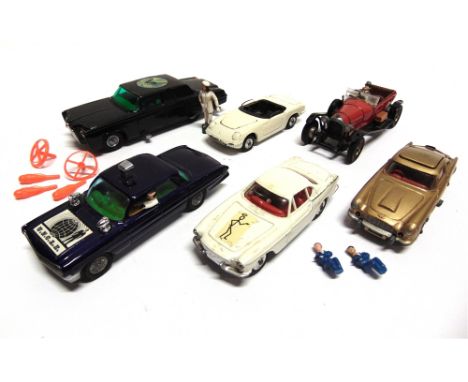 SIX CORGI T.V. &amp; FILM-RELATED DIECAST MODEL CARS  circa 1960s, variable condition, several excellent (Lotus lacking winds