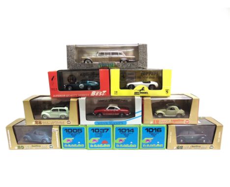 TWELVE 1/43 SCALE DIECAST MODEL VEHICLES  by Eligor (4), Brumm (4), Minichamps (1), Vitesse (1), Art Model (1) and Best (1), 