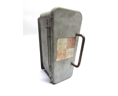RAILWAYANA - A SIGNAL POST TELEPHONE  the interior instructions marked 'Bristol Panel', 33.5cm high.