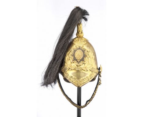 ALMOST CERTAINLY THAT OF MAJOR WALTER CLOPTON WINGFIELD an 1847 Pattern 'Albert' helmet, with gilt-brass skull and fittings. 
