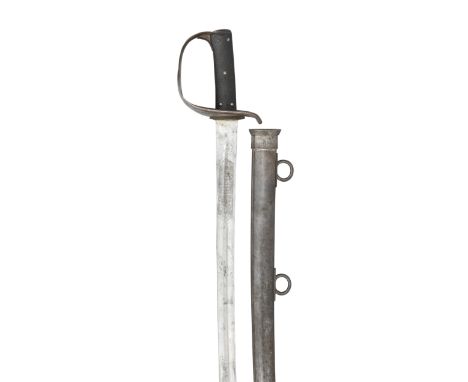 of 1882 cavalry type, with regulation blade etched "Sword Maker to H.M. King George V" on one face and with the same in Amher