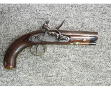 with tapering sighted barrel with traces of signature, stamped 'FINE STUBBS TWISTED' and with London proof marks beneath (are
