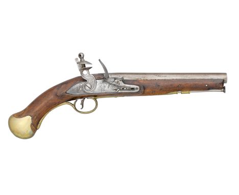 of regulation type, with tapering barrel struck with Ordnance view and proof mark at the breech, the lock with 'GR' crowned, 
