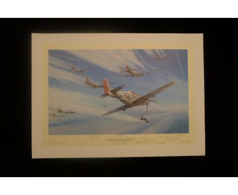 Robert Taylor Jet Hunters The Jet Hunters Edition signed by an impressive 20 WW2 USAAF P-51 Mustang and Luftwaffe Me262 Fight