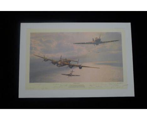 Robert Taylor The Hard Way Home Collectors' Edition signed by 21 RAF veterans of WW2 who flew Halifaxes with Bomber Command o