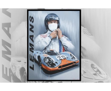 Icons of the Cinema and the Circuit, Steve McQueen and the Porsche 917K that he used in the film&nbsp;Le Mans.Classic Tony Up