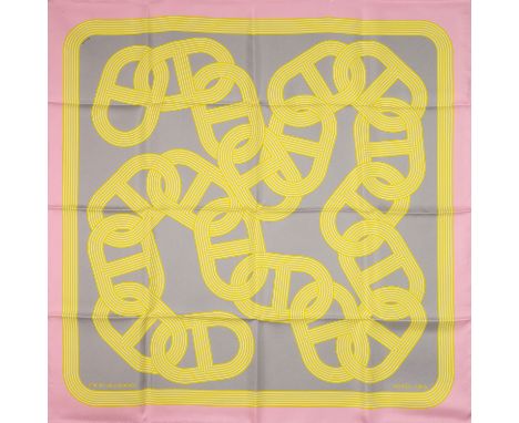 AUFLÖSUNG EINER SAMMLUNG. HERMÈS Seidencarré "CIRCUIT 24 FAUBOURG", by Benoit Pierre Emery, Entwurf erstmals erschienen 2012.