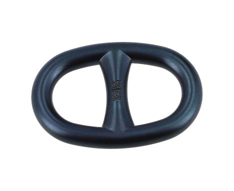 AUFLÖSUNG EINER SAMMLUNG. HERMÈS Tuchring "CHAIN D´ANCRE", akt. NP.: 170,-€. Modell in Metallic-Blau. Box anbei. Sehr guter Z