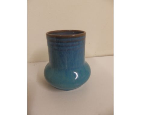 A Poole Cerulean 'Chinese' blue vase.