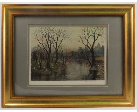 Helen Bradley, colour print, Light Go Gently, signed in pencil, 11.5ins x 15ins (D)