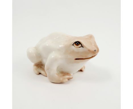 A Royal Worcester netsuke, modelled as a Toad, dated circa 1913, height 1.5ins   Condition report:  Crazed
