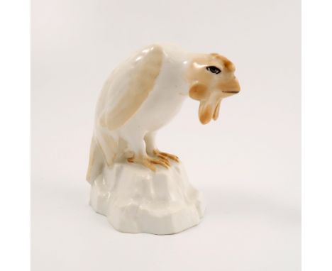 A Royal Worcester netsuke, modelled as a white Black Cock, shape number 2622, dated circa 1916, height 3ins   Condition repor