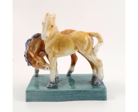 A Royal Worcester model, from the Zoo Babies series, foals, modelled by Doris Lindner, shape number 3152, dated 1949, height 