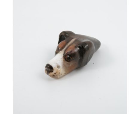 A Royal Worcester hounds head whistle   Condition report:  Good condition