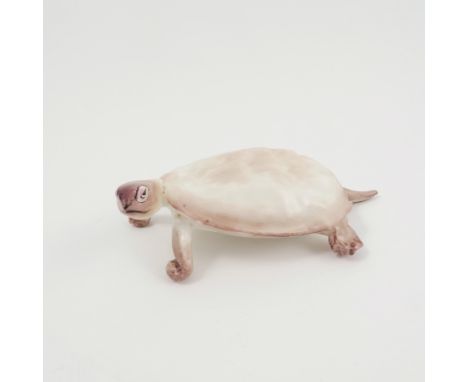 A Royal Worcester netsuke, modelled as a tortoise, shape number 2604, dated circa 1918, height 1.25ins   Condition report:  C