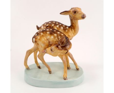 A Royal Worcester model, from the Zoo Babies series, Young Spotted Deer, modelled by Doris Lindner, shape number 3316, dated 