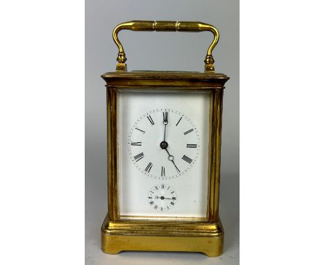 A FRENCH MANTLE CLOCK BY AIGUILLES, 15cm x 9cm x 9cm 
