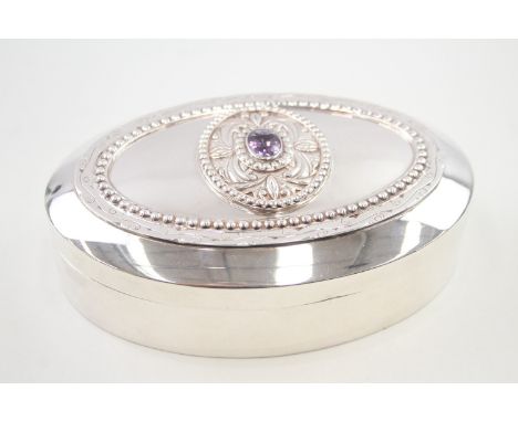 A 925 STERLING SILVER GARRARD AND CO TRINKET / JEWELLERY BOX,Weight: 325gms 