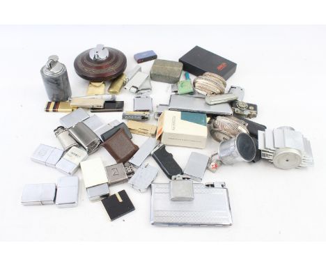 A COLLECTION OF LIGHTERS, To include cigarette klighters, vintage table, desk Ronson Zippo Onyx Colibri. 