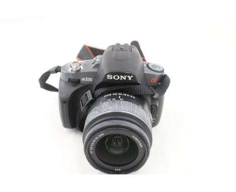 A SONY A330 DSLR DIGITAL CAMERA WORKING WITH SONY 18MM F/3.5-5.6 SAM, 