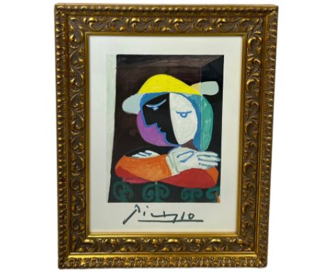 AFTER PABLO PICASSO (1881-1973): A PRINT TITLED 'FEMME AU BALLON', Collection Marina Picasso, Michael X St.Martin, 198370cm x