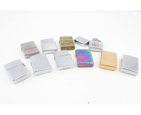 A COLLECTION OF LIGHTERS (QTY)To include zippo, Solid Brass Venetian Snap On Military. 