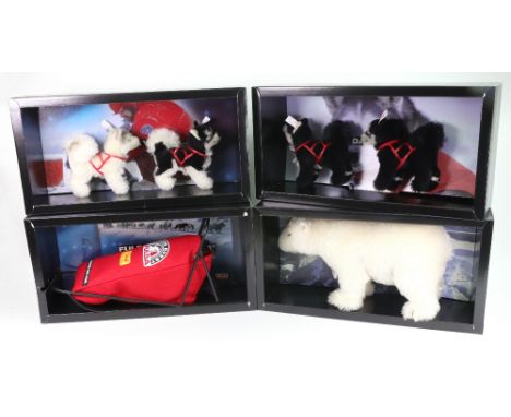 A Steiff Husky Sledge Set, 1998-2000, limited edition, consisting of one musher, one sledge, five huskies (in 3 boxes) and on