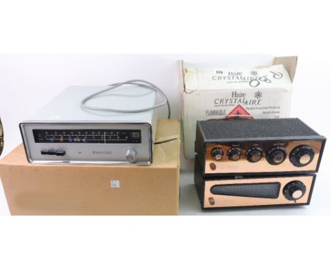A PYE High Fidelity FM tuner, model no HFT109M, serial F176433, 27cm wide, together with another similar and a Radford FM tun