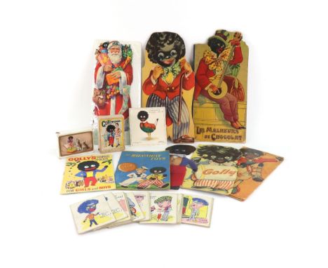 A shaped lithographic book, "Georgie Golliwogg", another "Adventures of Golly", Robertson's Golly Surprise activity book, Gol