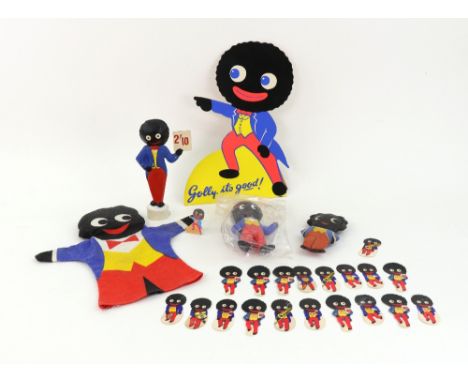 A Robertsons standing Golly price display figure by Plastic Display Company, the figure holding a price ticket of 2' 10, 15cm