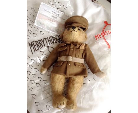 A modern Steiff Help The Heroes Bear, 28cm, with certificate, original box and packaging (unopened), together with a modern M