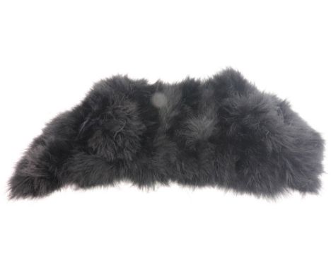 A vintage black Marabou feather jacket.