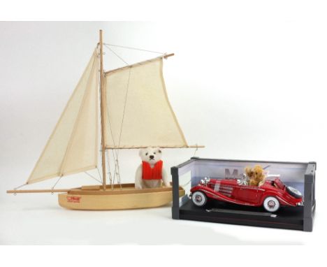 A modern Steiff bear, the Regatta Yachtsman, including bear and yacht, 15cm, in original box and a Steiff classic Teddy in Me