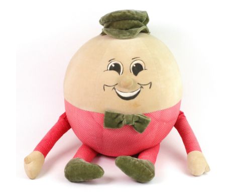 A Merrythought Humpty Dumpty, with green hat and bow tie, 55cm.