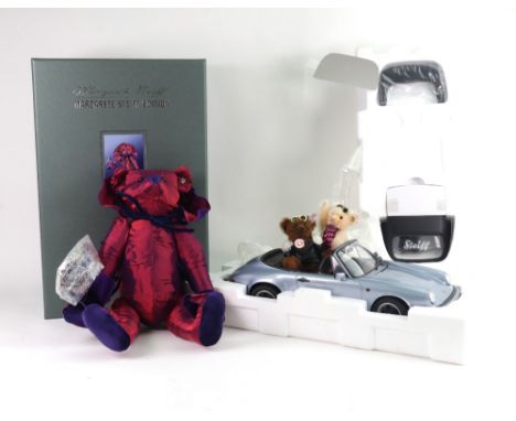 A modern Steiff Porsche set, in original box and packaging together with a Steiff Venetian Bear, no. 413/500, 33cm, with orig