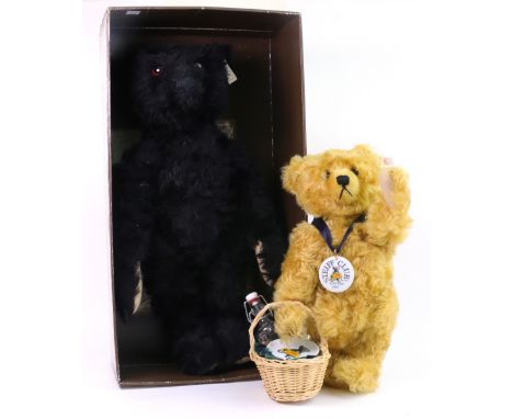 A Steiff Picnic Bear, 1997, 34cm, with certificate and original box and a Steiff British Collectors 1912 replica Teddy bear, 