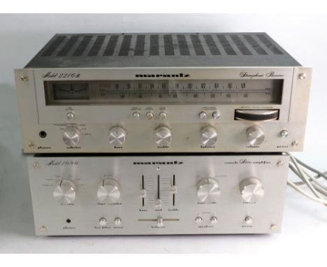 A Marantz stereophonic receiver, model 22/6B, together with a Marantz console stereo amplifier, model 1090 and a Marantz scra