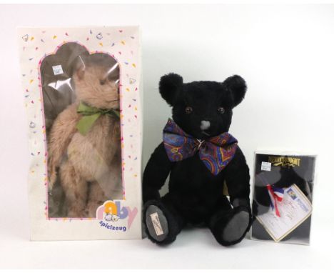 A Dean's Oscar bear, number 55/500, 42cm, a Merrythought Hope bear, 17cm, with certificate and original box, and an Educa Sum