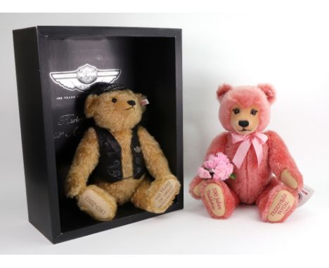 A Steiff Harley Davidson 100th Anniversary Bear, 1903-2003, 40cm, with certificate original packaging and box, an a Steiff Te