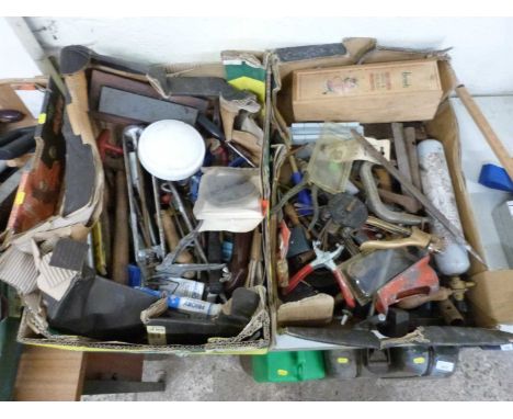 Two boxes of mixed tools