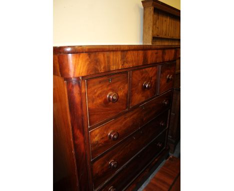 Victorian mahogany scotch chest of drawers