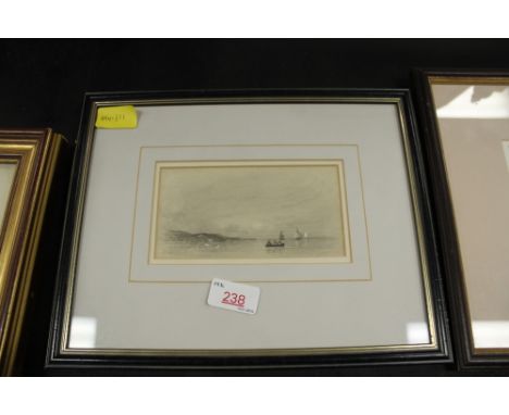 Myles Birket Foster (1825-1899) - Pencil sketch heightened in white - Boating scene, apparently a sketch for a work by Longfe