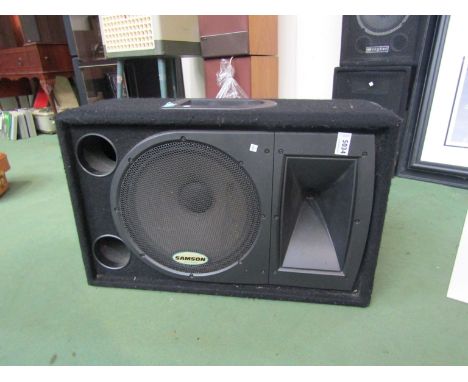 A Samson Resound RS12M monitor speaker