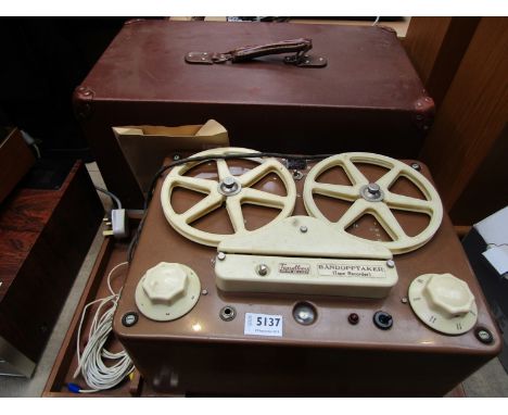 An early 1950s Tandberg Bandoptakker tape recorder with original paperwork    