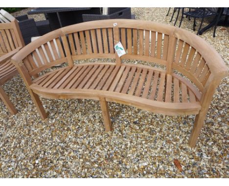 A Bramblecrest teak banana bench 