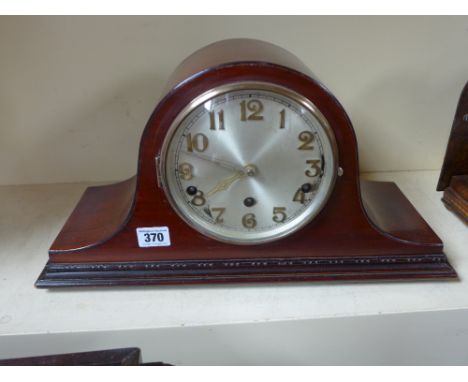 A mahogany case mantel clock eight day with Westminster and Whittington chimes 
Condition report: Working 