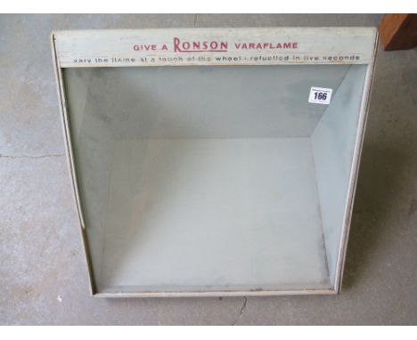 A vintage Ronson lighter counter top cabinet 44cm wide x 33cm tall x 33cm deep