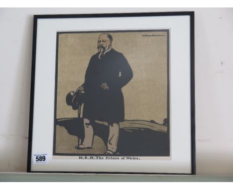 William Nicholson Lithograph - H.R.H. The Prince of Wales - ref: 12 portraits - 26 cm x 23 cm 